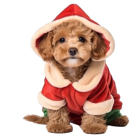 Cavapoo Dog With Christmas Clothes Dog Christmas Concept Poodle