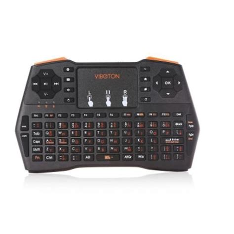 VIBOTON I8 PLUS HANDHELD WIRELESS KEYBOARD WITH TOUCH PAD BLACK