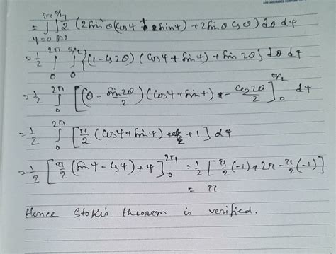 Geometry Verify Stokes Theorem For V Zi Xj Yk Over The Hemispherical Surface X 2 Y 2 Z 2 1