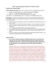 Bookunit1reflection Docx Book 1 Discussion Question Worksheet The