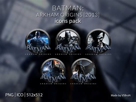 Batman Arkham Origins 2013 Icons Pack By Vsbron On Deviantart