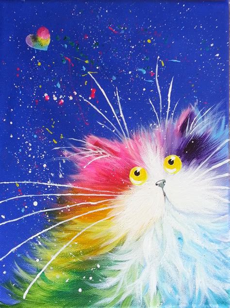 Kim Haskins Online Shop Happy Cat Colors Art Cat Art