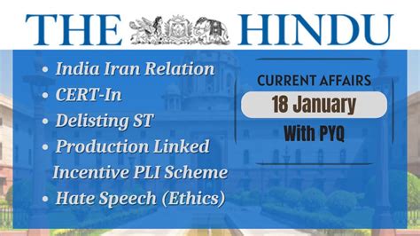 January Current Affairs The Hindu Indian Express Upsc Youtube