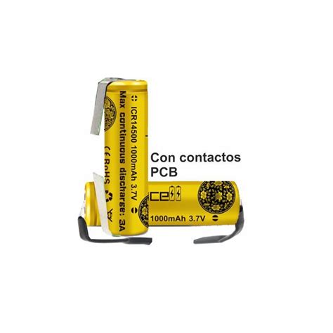 Baterías de Litio 14500 3 7v 1000mA Recargable VapCell