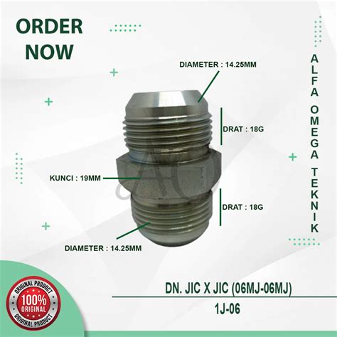 Jual ADAPTOR DOUBLE NEPEL SELANG HYDRAULIC JIC 3 8 X JIC 3 8 06MJ X