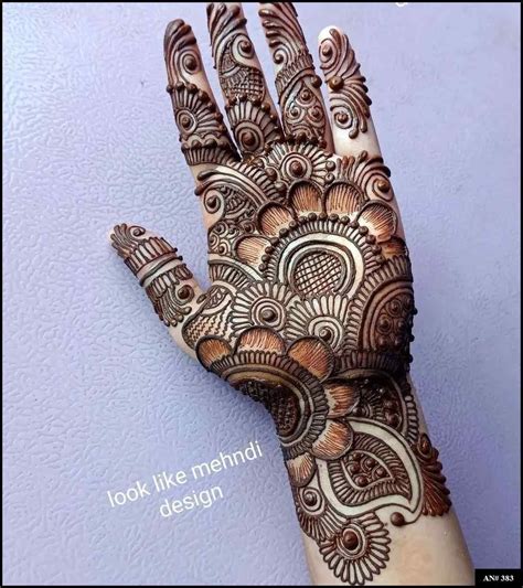 Arabic Front Hand Mehndi Design AN 383 MehndiDig