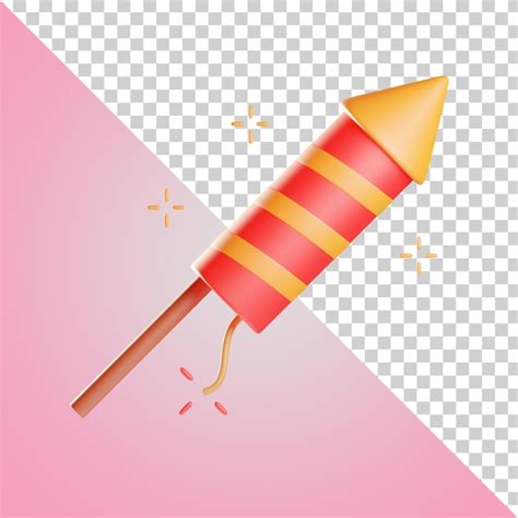 Premium PSD | Firework 3d illustration