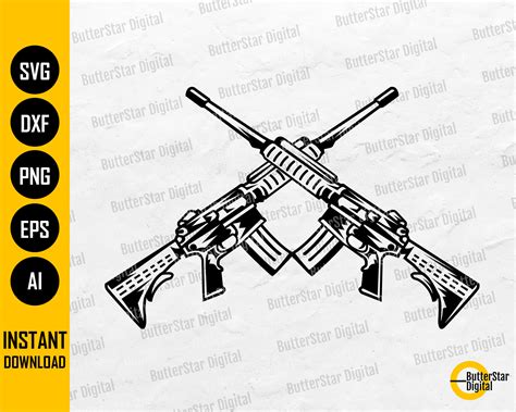 Infantry Crossed Rifles Silhouette