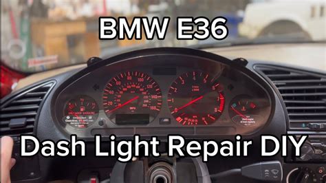 Bmw E36 Dashboard Light Repair How To Upgrade Youtube