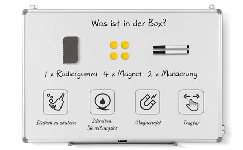 COSTWAY Magnetisk Whiteboard Vittavla Aluminiumram Magnettavla Med