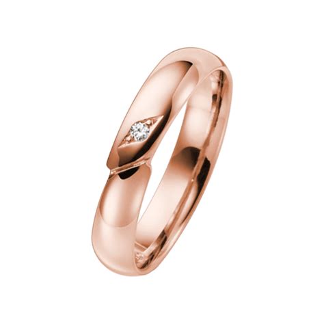 14K Rose Gouden Trouwring Diamant Phlox Dames H19R Lucardi BE