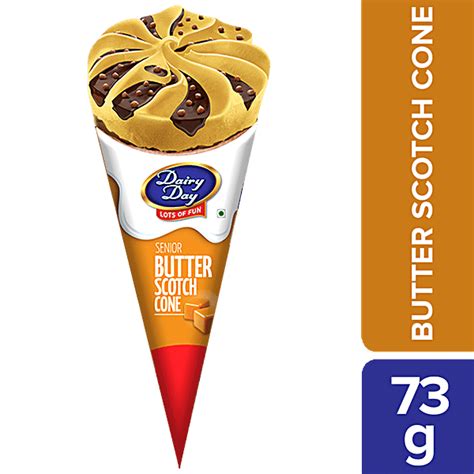 Buy Dairy Day Senior Butterscotch Cone Ice Cream Rich Creamy Online