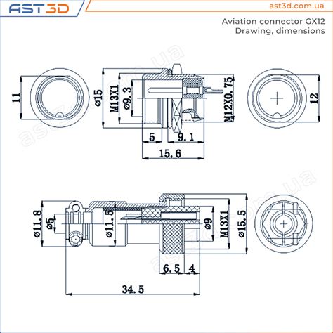 GX Connector Dimensions And Specifications AST3D