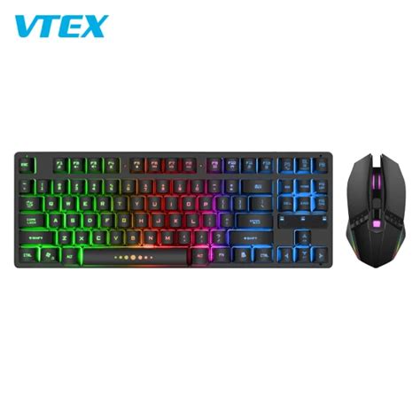 Led Rgb Backlight Rechargeable Metal 87 Key 24g Wireless Gaming Keyboard Mouse Combo Gaming