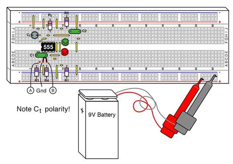 555 Lab Monostable Multivibrator One Shot 555 Timer Circuit