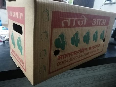 White Cardboard Mango Box For Domestic Export For Packing Of Mangoes Box Capacity 11 20 Kg