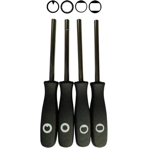 Lot de 4 outils de réglage de carburateur Spline Single D Double D PAC