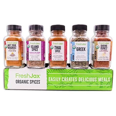 Freshjax Grill Seasoning Gift Set Sampler Sized Organic Grilling