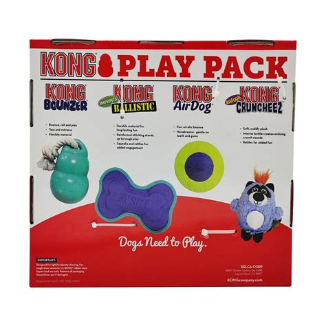 Kong Dog Toy Play Pack Pack Of 4 Costco Uk