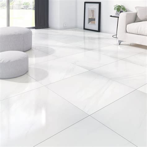 Carrelage sol intérieur mur intérieur effet marbre blanc Marmi l 60 x