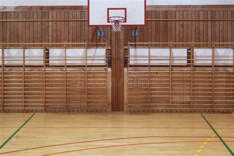 Retro Indoor Basketball Hoop Stock Image Image Of Game