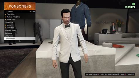 Grand Theft Auto 5 Online Classic James Bond White Tuxedo Outfit