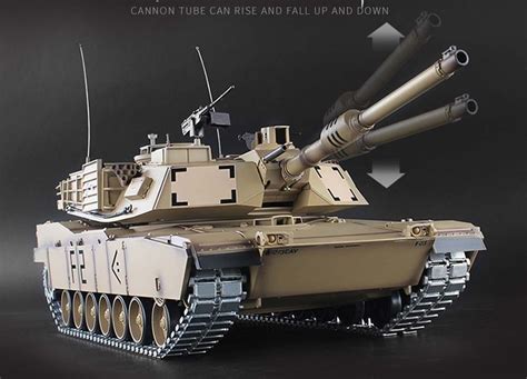 Heng Long Usa M A Abrams Bb Shot Rc Tank Desert Metal Tracks