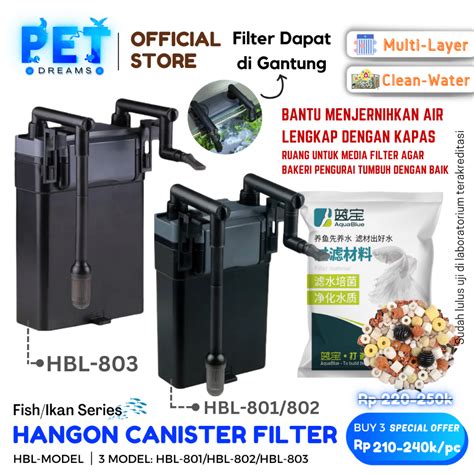 Jual EXTERNAL CANISTER AQUARIUM HANG ON HANGING HANGON FILTER GANTUNG