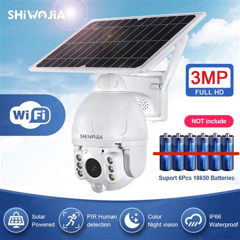 Купить Видеонаблюдение SHIWOJIA Solar Panel Camera Wifi Version PTZ