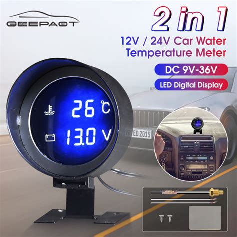 Geepact In V V Car Water Temperature Meter Thermomet Er