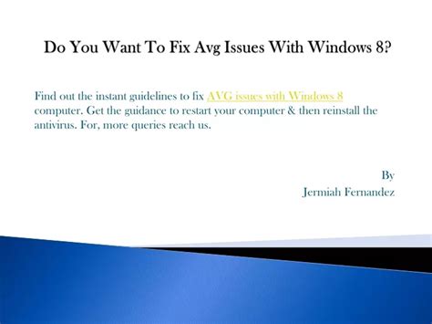 Ppt Do You Want To Fix Avg Issues With Windows Powerpoint