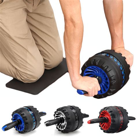 Automatic Rebound Fitness Abdominal Wheel Roller With Kneed Pad Ab Muscle Training Equipment