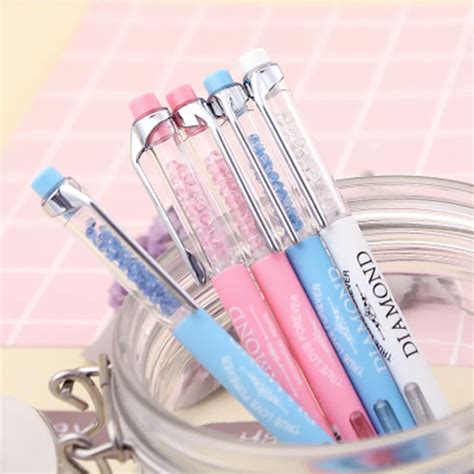 1pc Cute Diamond Decoration Mechanical Pencil Kawaii Stationery Color ...