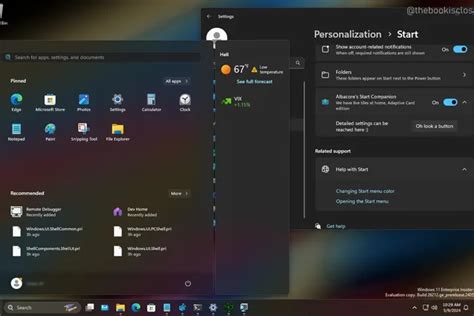 Microsoft Tests Windows 11 Start Menu With Floating Widgets