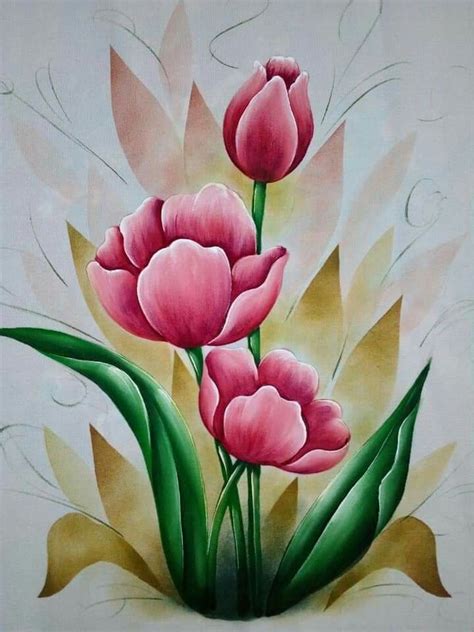 Pin De Catia Em Kaka Em Pintura De Tulipa Pintura Em Tecido