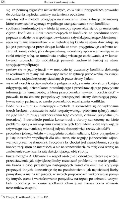 METODY ZARZĄDZANIA KONFLIKTEM W ORGANIZACJACH PDF Free Download