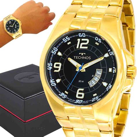 Relógio Technos Masculino Analógico Dourado 2115NCP1P Technos