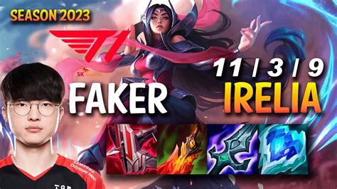 T1 Faker Irelia Vs Talon Mid Kr Ranked Youtube