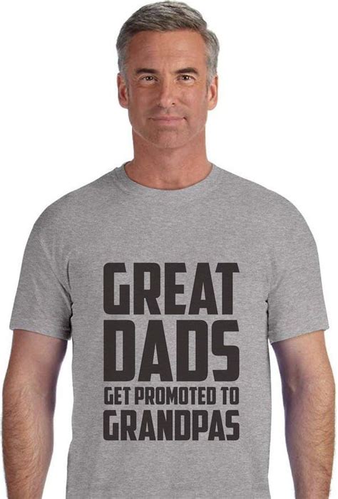 Great Dads Get Promoted To Grandpas 100 Cotton T Shirt Fathers Day