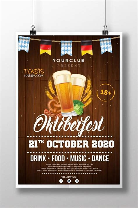 Oktoberfest Invitation Poster Template#pikbest#templates Dinosaur Party Invitations, Dinosaur ...