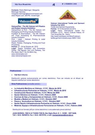 Vietnam Bolet N Informativo Febrero Pdf