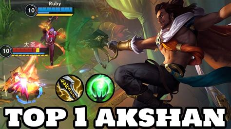 Wild Rift Akshan Top 1 Akshan Gameplay Rank Challenger Youtube