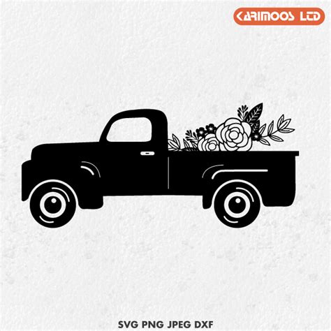 Free 310 Silhouette Vintage Truck Svg Free Svg Png Eps Dxf File