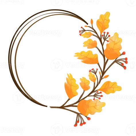 Watercolor Leaf Frame Autumn Leaves Clipart 8473176 Png