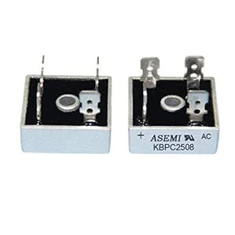 Amazon Pack Of 2pcs KBPC2508 ASEMI Through Hole Square Rectifier