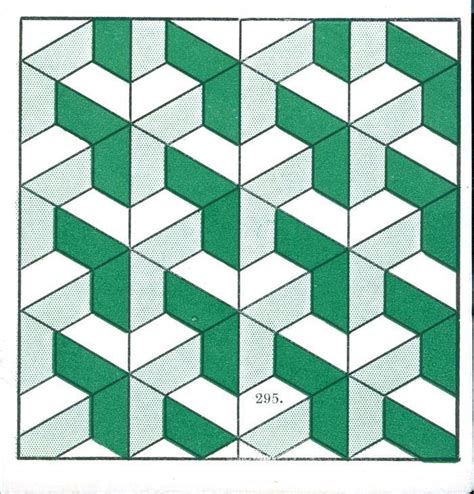 A Green And White Pattern With Squares In The Middle On Top Of Each Other