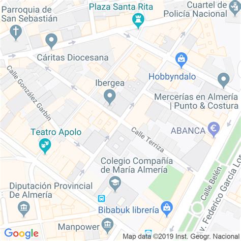 Código Postal calle Terriza Impares Del 1 Al 33 Pares Del 2 Al 40