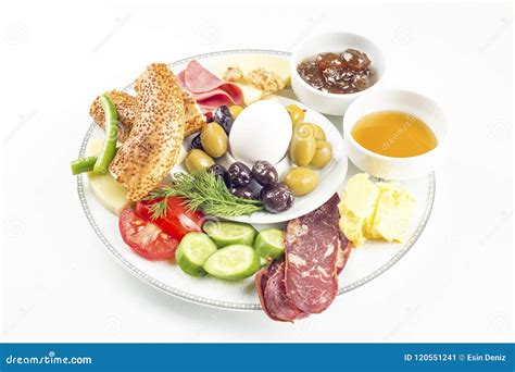 Traditional Rich And Delicious Turkish Breakfast Stock Image Image Of