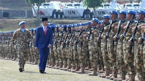 Lepas Pasukan Perdamaian Jokowi Indonesia Bangga Lepas Kontingen