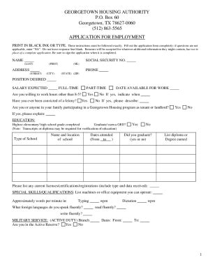 Fillable Online Georgetown Housing Authority Section 8 And Public